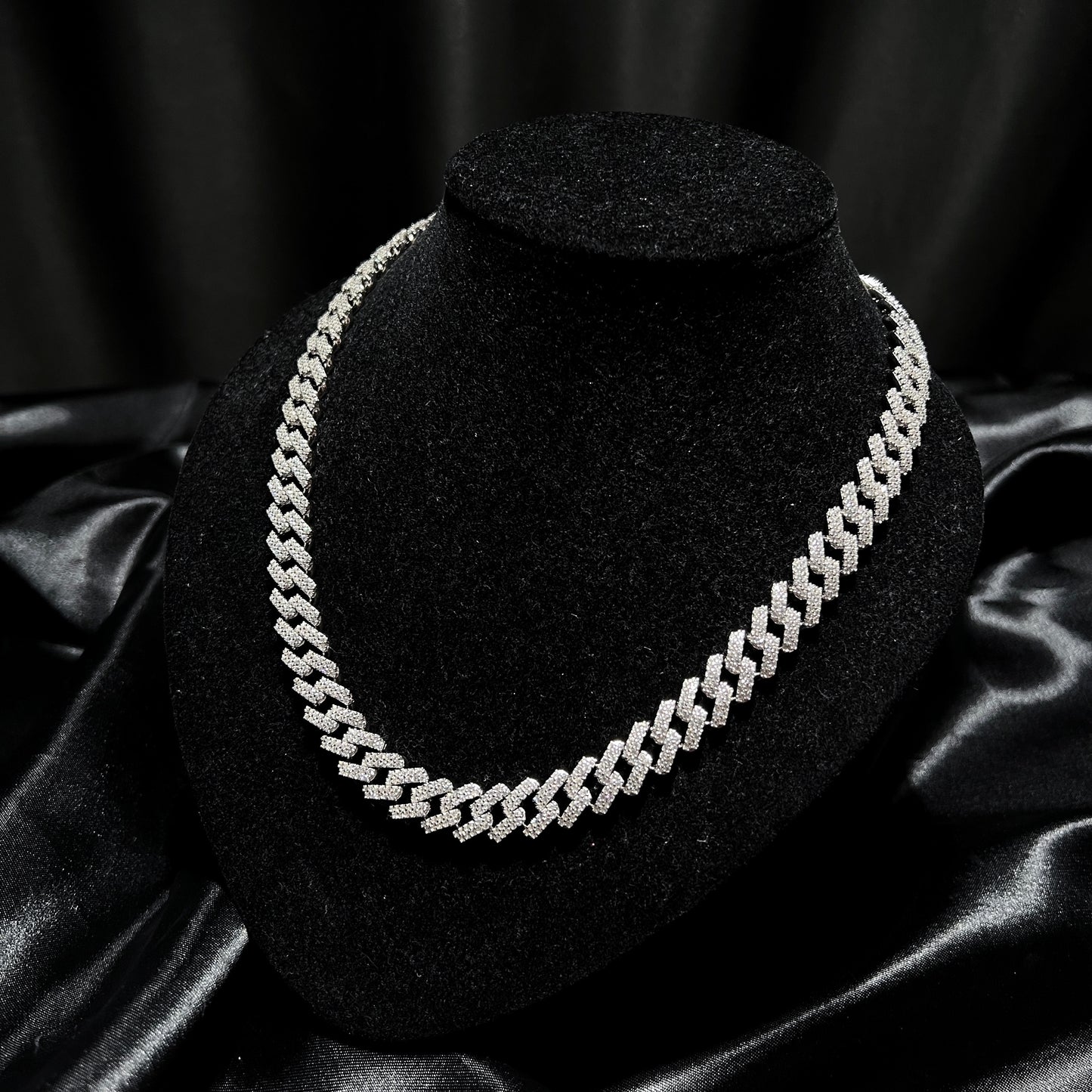 Prong Studded Cuban Necklace